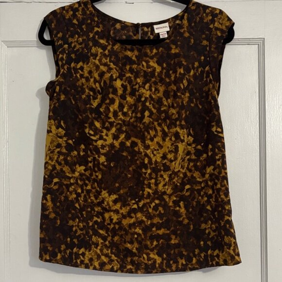 Merona Leopard Print Sleeveless Blouse EUC - Picture 1 of 4